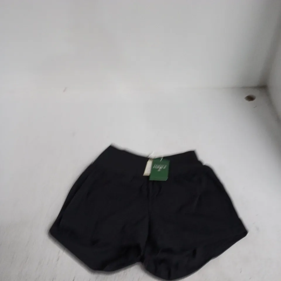 HALARA WOMEN'S BLACK SHORTS WITH DRAWSTRING – TAG VISIBLE UK SMALL
