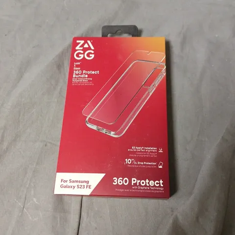 BOX OF APPROXIMATELY 50 ZAGG 360 PROTECT BUNDLE FOR SAMSUNG GALAXY S23 FE β SCREEN PROTECTOR PACK