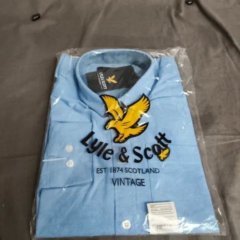LYLE & SCOTT VINTAGE POLO SHIRT – BLUE - SIZE M