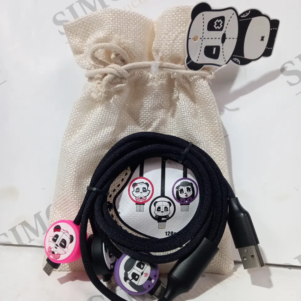 BOX OF APPROXIMATELY 40 PATCH PANDA 3-IN-1 CABLES