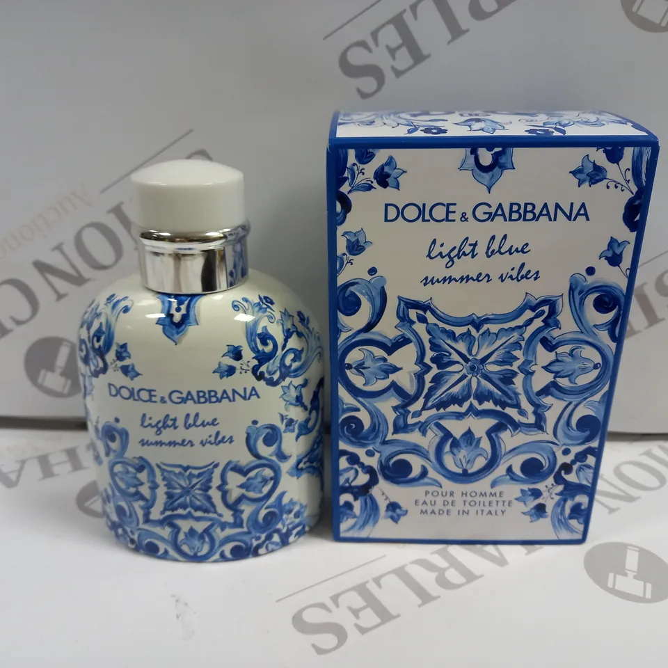 BOXED DOLCE & GABBANA LIGHT BLUE SUMMER VIBES POUR HOMME EAU DE TOILETTE 125ML