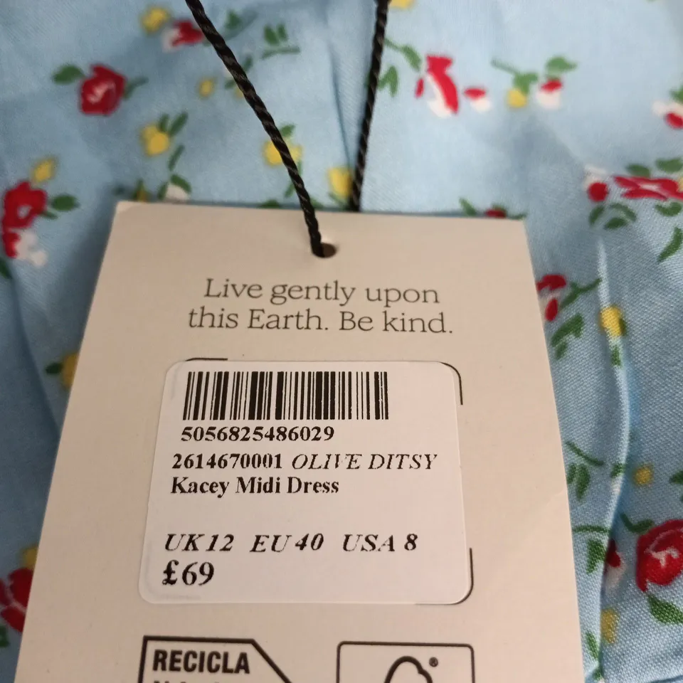 NOBODY'S CHILD OLIVE DITSY KACEY MIDI DRESS – UK12