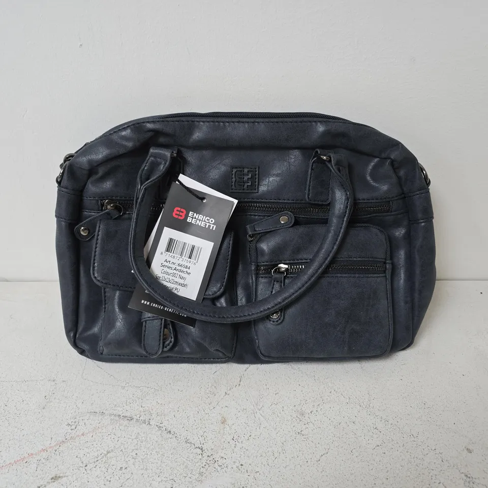 ENRICO BENETTI ARDECHE HANDBAG IN NAVY