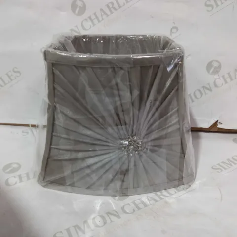 DESIGNER SPARE LAMP SHADE IN GREY WITH JEWELLED EFFECT