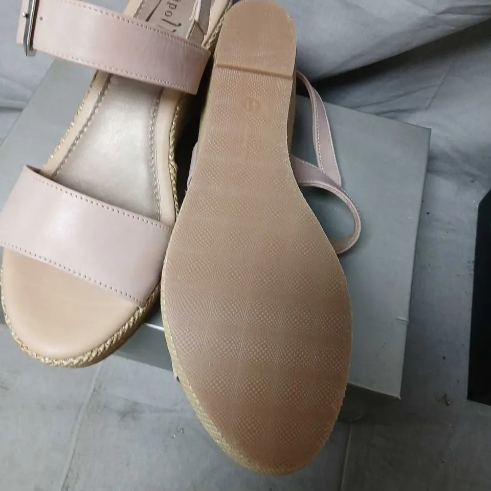 CAPOLLINA UK 8 ROSHELLE-C604 BLUSH PINK WEDGE SANDALS