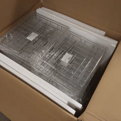 BOX CONTAINING A VERY LARGE QUANTITY OF BUFFALO GLASS RACKS
