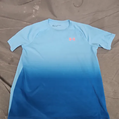 UNDER ARMOUR LOOSE FIT CHILDRENS T-SHIRT IN BLUE GRADIENT - YLG