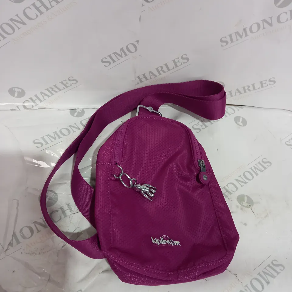 KIPLING PURPLE STRAPPED BAG
