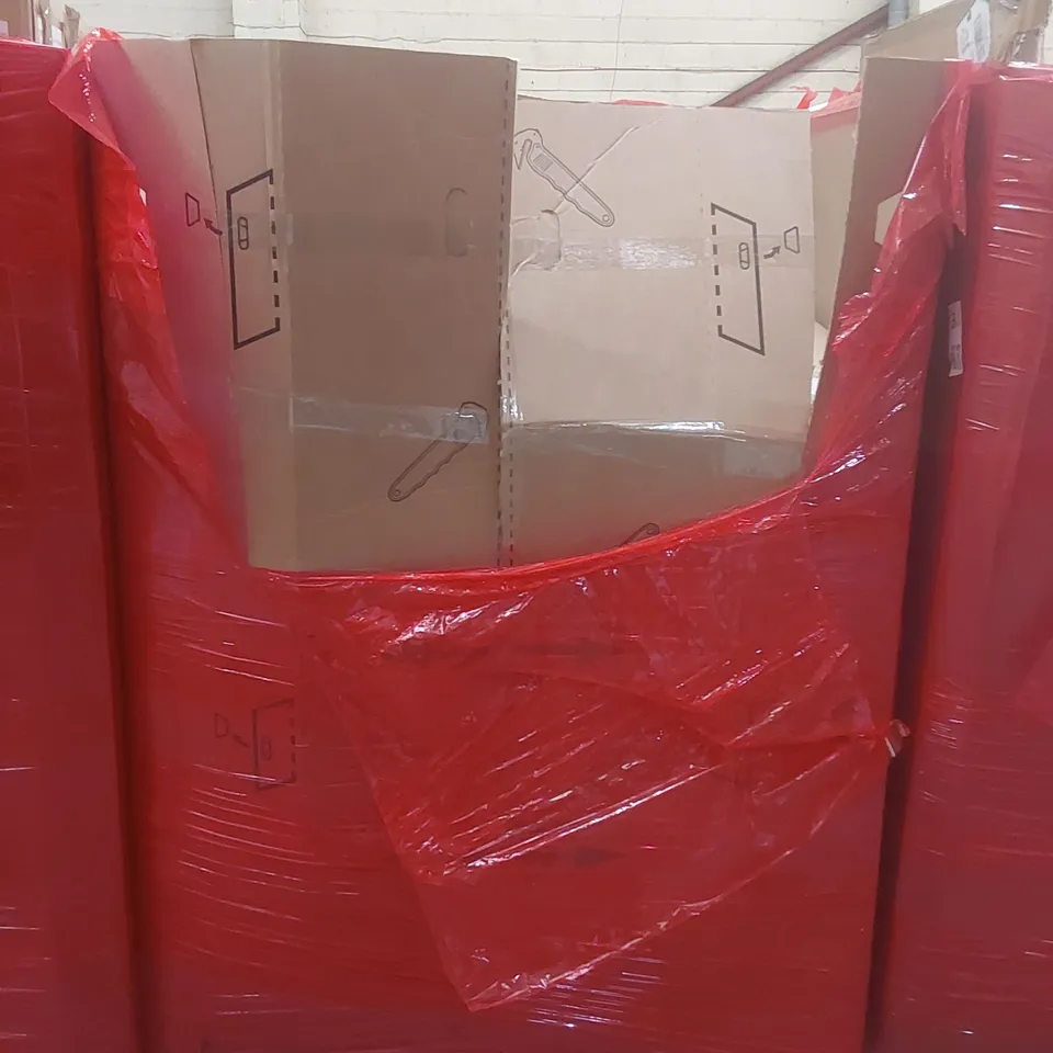 PALLET CONTAINING A LARGE QUANTITY OF ASSORTED ITEMS INCLUDING: SLIDE, COOKWARE SET, BLINDS ECT
