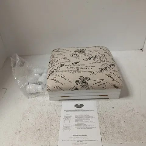 GREENHURSTB 3 POSITION FOOTSTOOL WITH PRINTED UPHOLSTERY