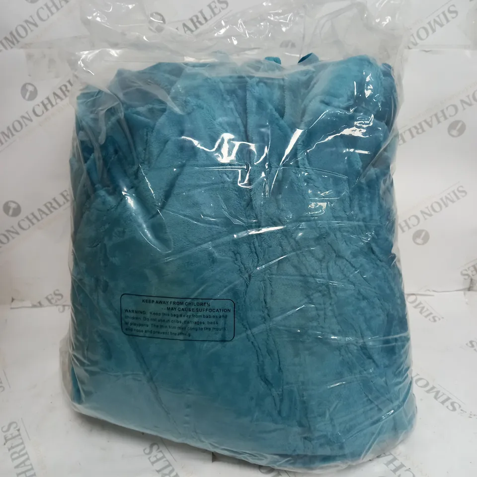 TURQUOISE VELVET THROW
