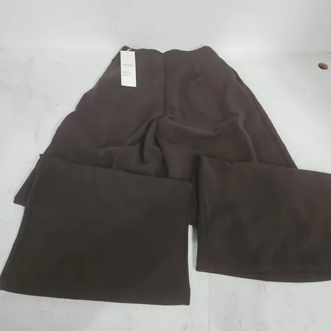 OYSHO FLARED LOUNGE PANTS IN BROWN - XS
