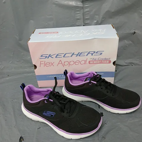 BOXED PAIR OF SKECHERS FLEX APPEAL LACE UP WOMENS TRAINERS UK 6