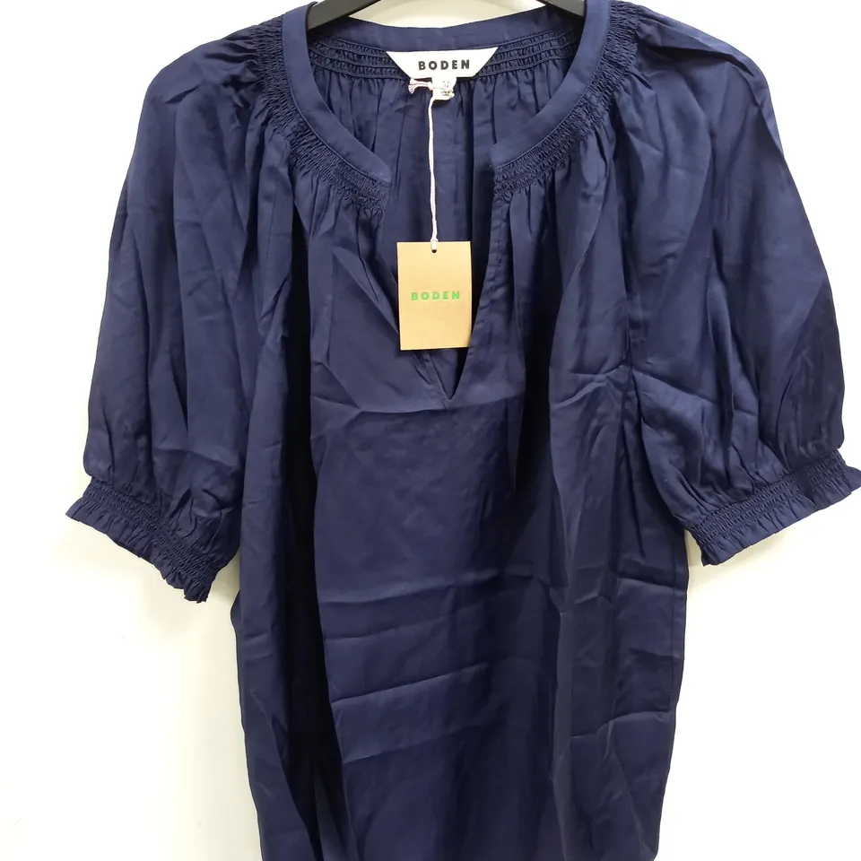 BODEN NAVY BLOUSE - UK 12