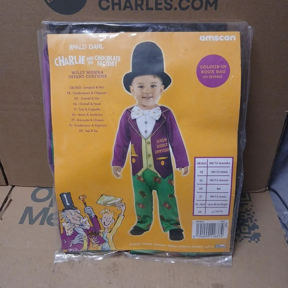 INFANT WILLY WONKA COSTUME (AMSCAN) – CHARLIE AND THE CHOCOLATE FACTORY, 6–12 MONTHS