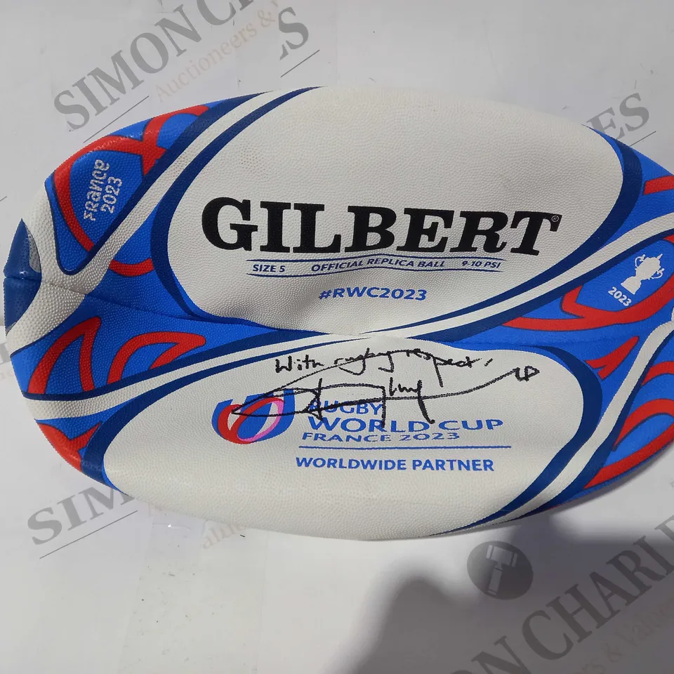 GILBERT RUGBY WORLD CUP 2023 SIGNED BALL - SIGNATURE UNKNOWN