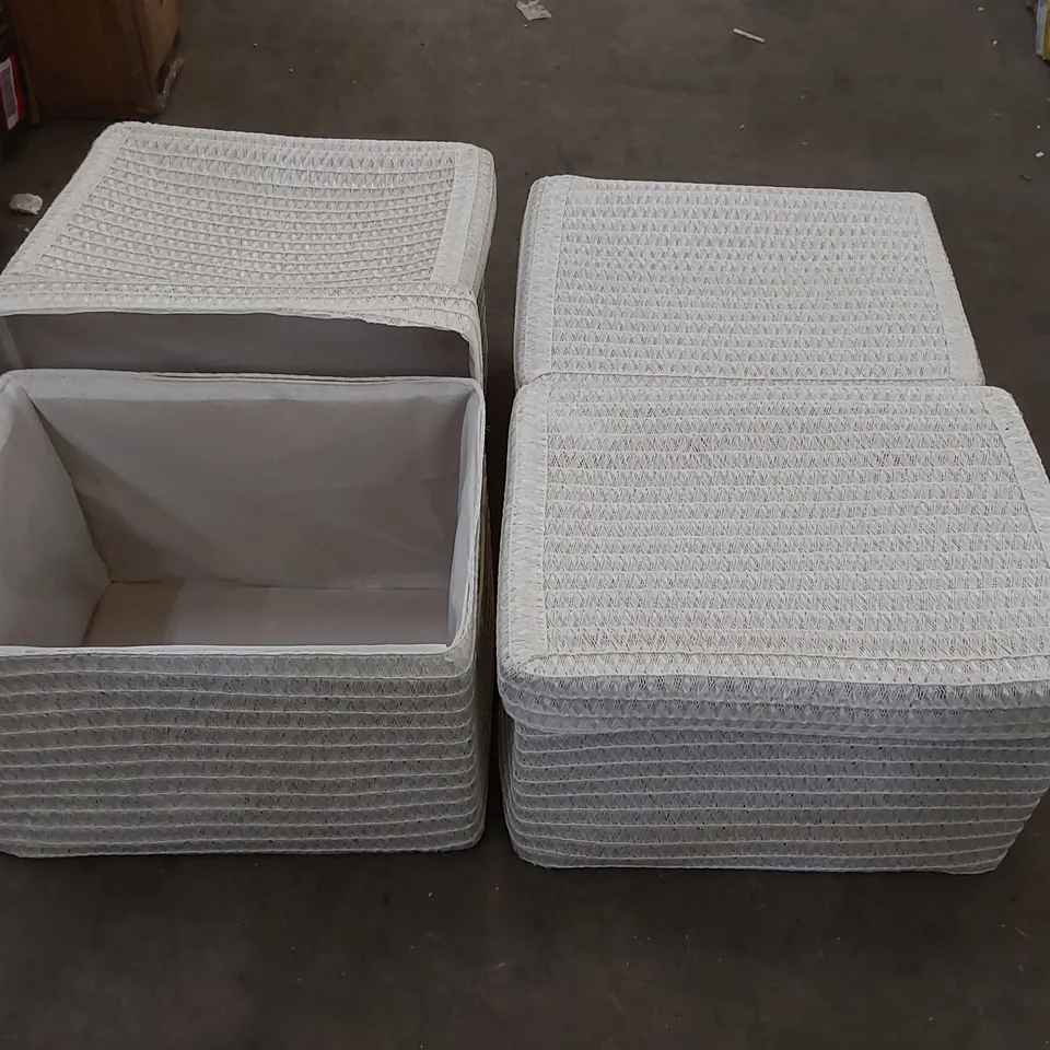 BOXED SET OF 4 FABRIC STORAGE BOXES (1 BOX)