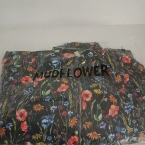 MUDFLOWER FLORAL PRINT WOMEN'S ZIP-FRONT JACKET – SIZE 14/16, MULTI