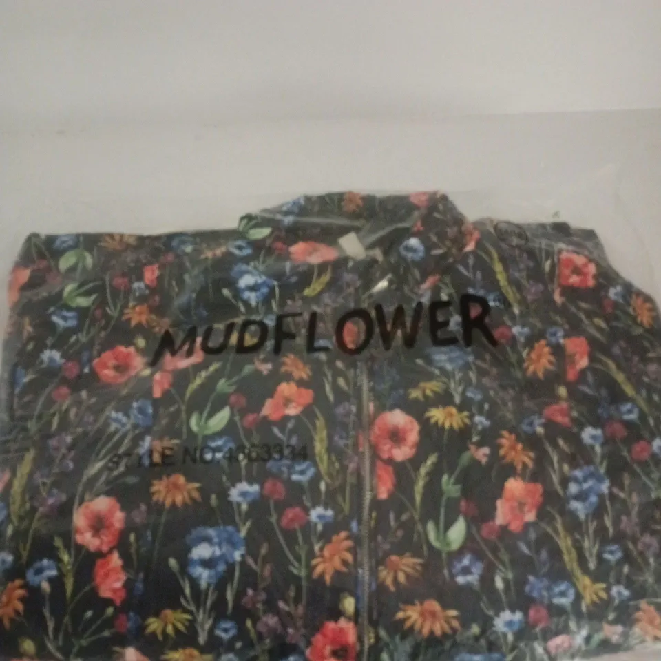 MUDFLOWER FLORAL PRINT WOMEN'S ZIP-FRONT JACKET – SIZE 14/16, MULTI