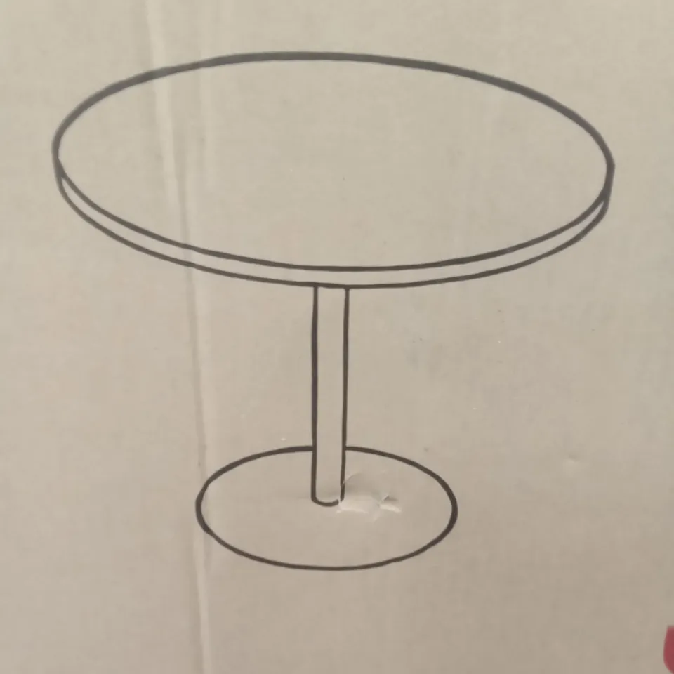 BOXED DORA 90CM PEDESTAL DINING TABLE - WHITE