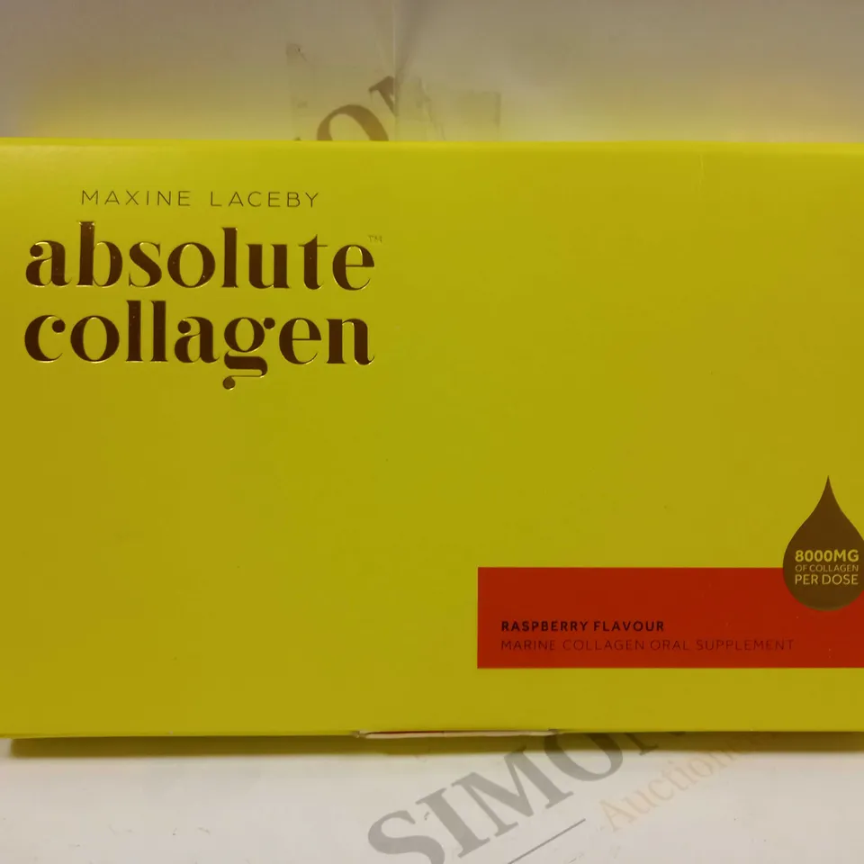 MAXINE LACEBY ABSOLUTE COLLAGEN RASPBERRY FLAVOUR MARINE COLLAGEN ORAL SUPPLEMENT 140ML	