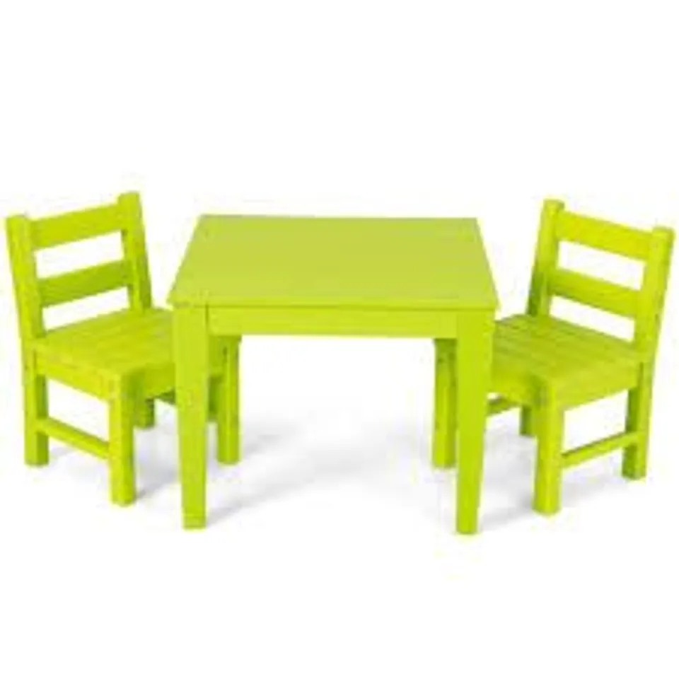 BOXED COSTWAY SQUARE KIDS TABLE GREEN