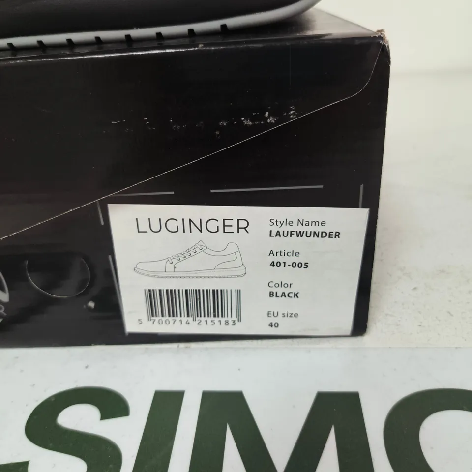 LUGINGER SNEAKERS – BLACK, EU 40 (UK 6) 