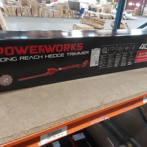 BOXED POWERWORKS 40V LONG REACH HEDGE TRIMMER