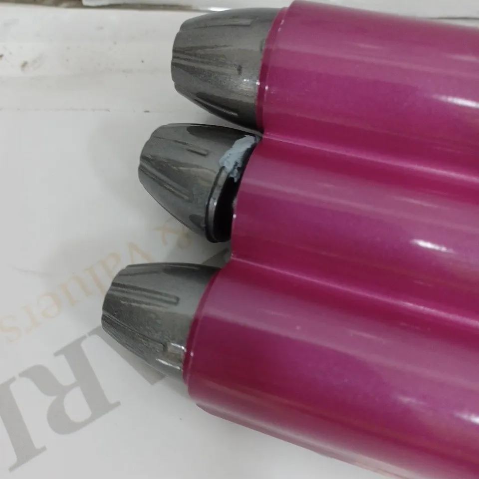 BOXED ENVIE TRIPLE BARRELLED CURLING TONGS 