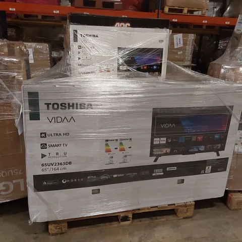 PALLET OF APPROXIMATELY 8 UNPROCESSED RAW RETURN MONITORS AND TELEVISIONS TO INCLUDE;