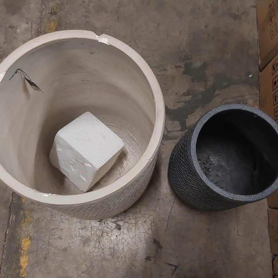 PAIR OF LARGE DESIGNER PLANTERS