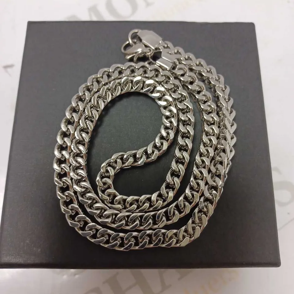 THE LOVE SILVER COLLECTION MEN'S STERLING SILVER 4.4MM WHEAT CHAIN  RRP £129