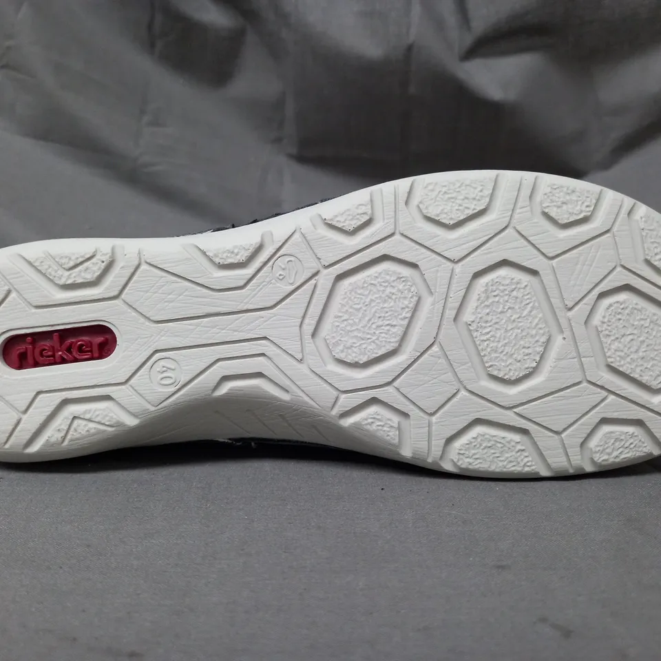 BOXED PAIR OF RIEKER TRAINERS IN BLUE SIZE 6.5