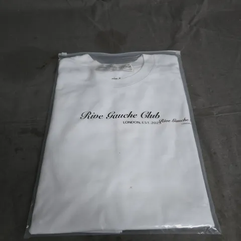 RIVE GAUCHE CLUB WHITE T-SHIRT – SIZE 2