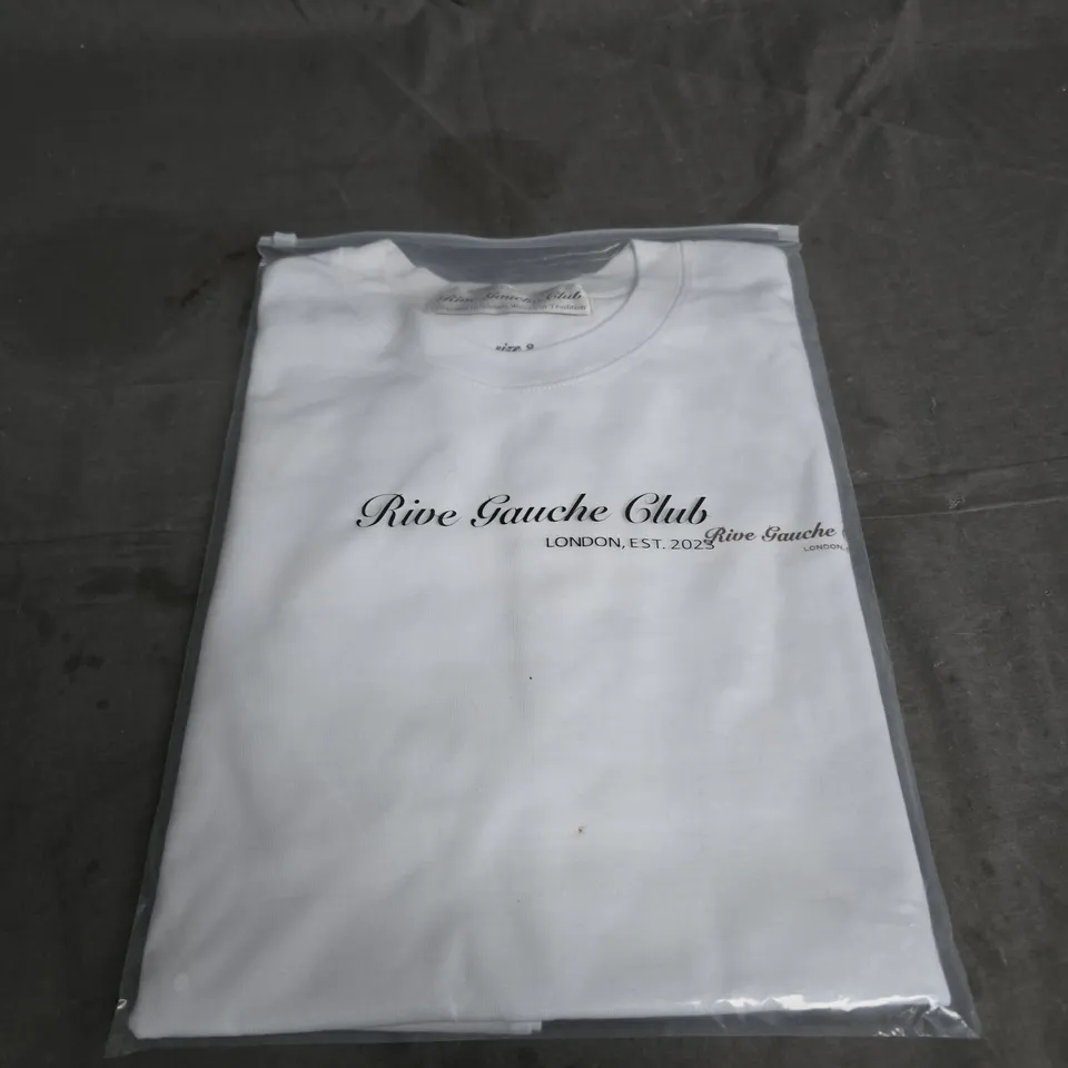 RIVE GAUCHE CLUB WHITE T-SHIRT – SIZE 2