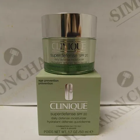 CLINIQUE SUPERDEFENSE SPF20 DAILY MOISTURISER 50ML - 3, 4 COMBINATION OILY TO OILY