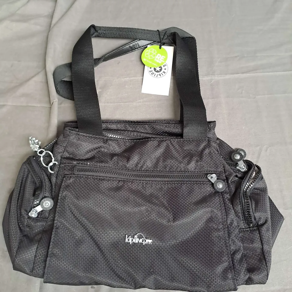 KIPLING ALIZ SHOULDER BAG IN RIPSTOP BLACK 