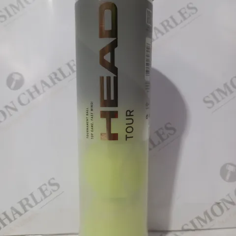 HEAD TOUR TUBE OF 4 TOURNAMENT TENNIS BALLS