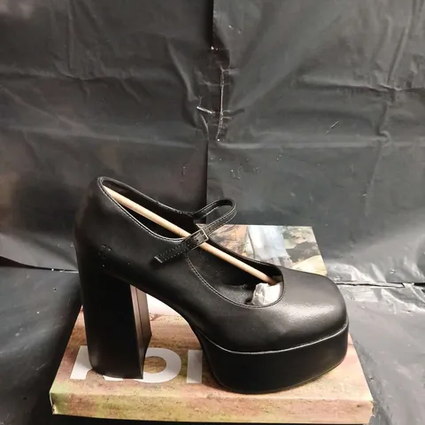 KOI PLATFORM MARY JANE HEELS, BLACK, UK SIZE 10