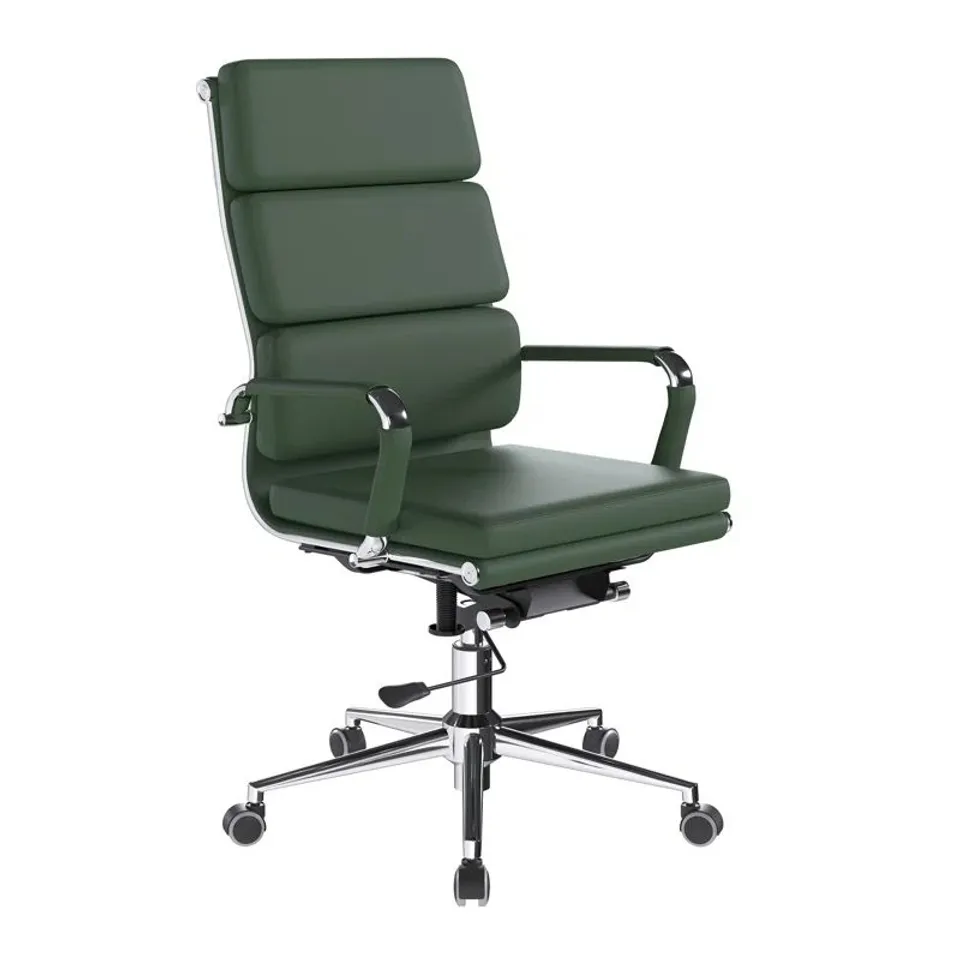BOXED BOTNICK LEATHER BONDED OFFICE CHAIR - GREEN