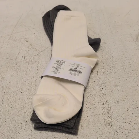 THE WHITE COMPANY IVORY WOOL-BLEND SOCKS – 2 PACK