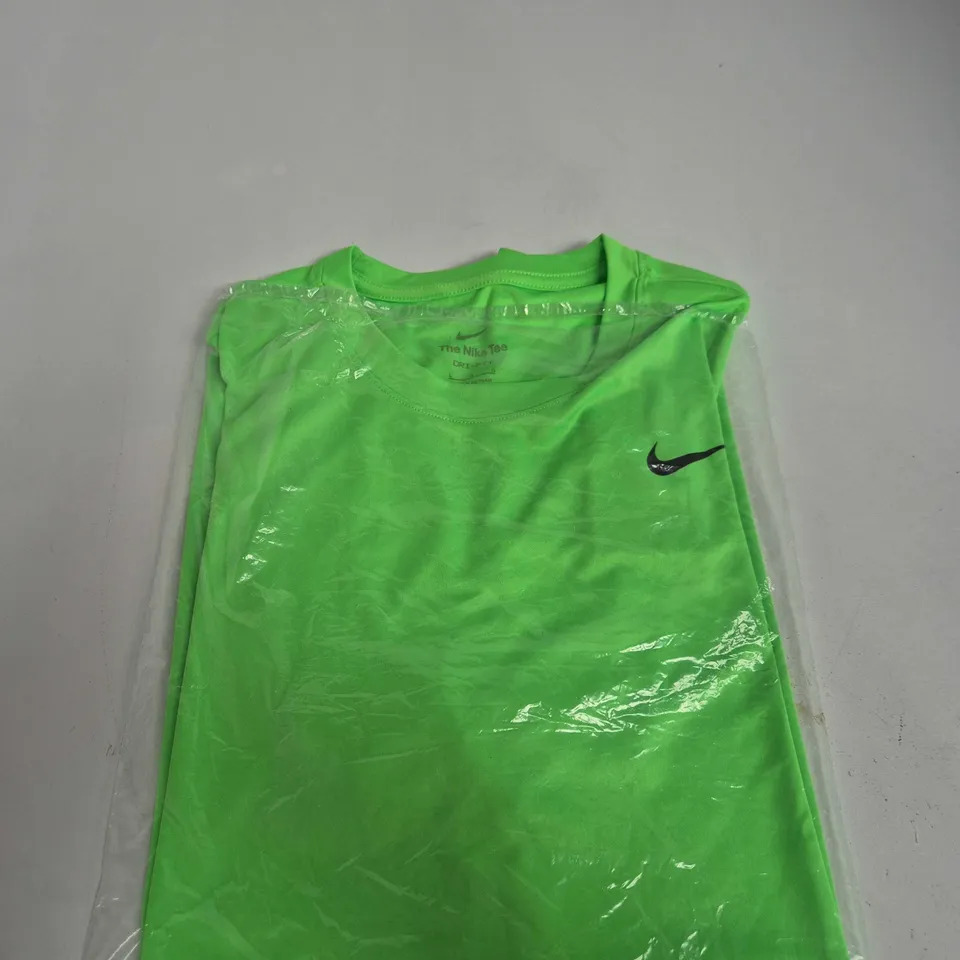 NIKE DRI-FIT MEN'S T-SHIRT – NEON GREEN, SIZE L