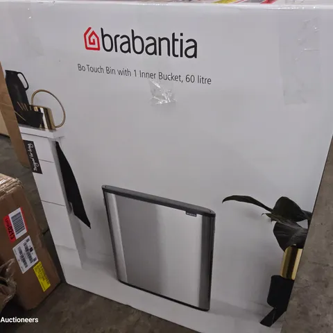 BOXED BRABANTIA BO TOUCH BIN 60 LITRES