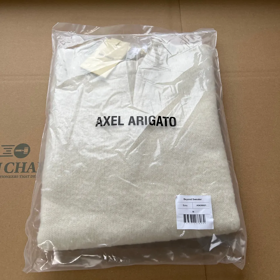 AXEL ARIGATO ECRU BEYOND SWEATER SIZE MEDIUM