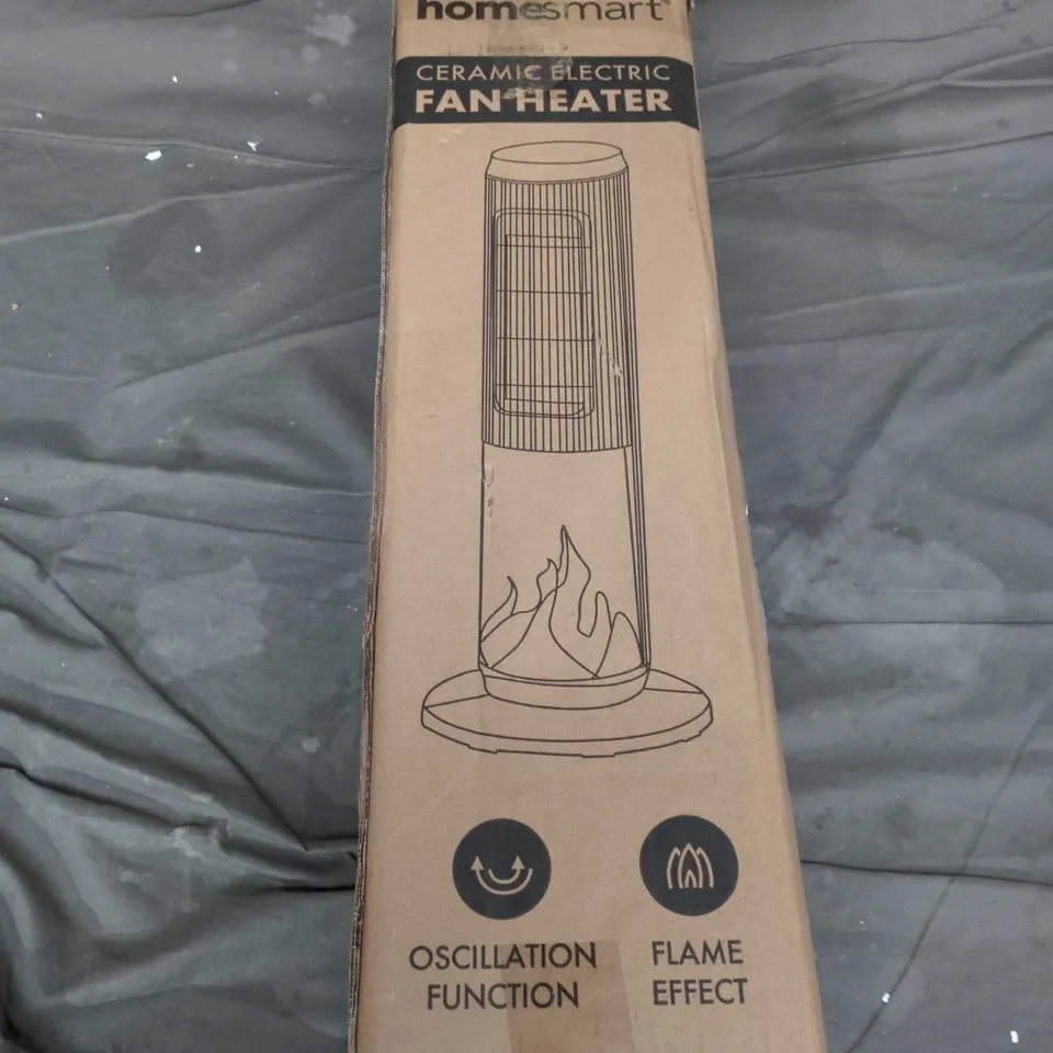 HOMESMART CERAMIC ELECTRIC FAN HEATER – TOWER STYLE (OSCILLATION & FLAME EFFECT)