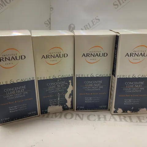 LOT OF 4 INSTITUT ARNAUD PEARL & CAVIAR LUXURY NIGHT TIME CONCENTRATE 1.02OZ.