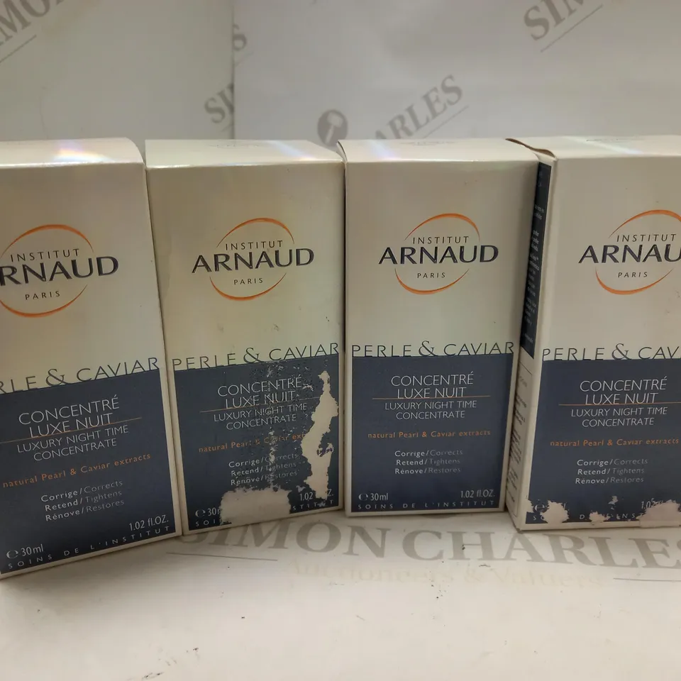 LOT OF 4 INSTITUT ARNAUD PEARL & CAVIAR LUXURY NIGHT TIME CONCENTRATE 1.02OZ.