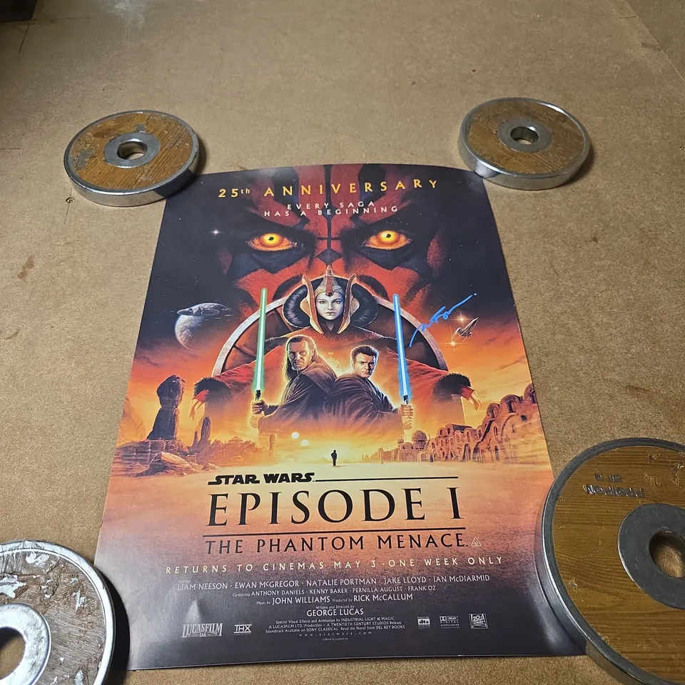 STAR WARS EPISODE I: THE PHANTOM MENACE POSTER – 25TH ANNIVERSARY - SIGNED 