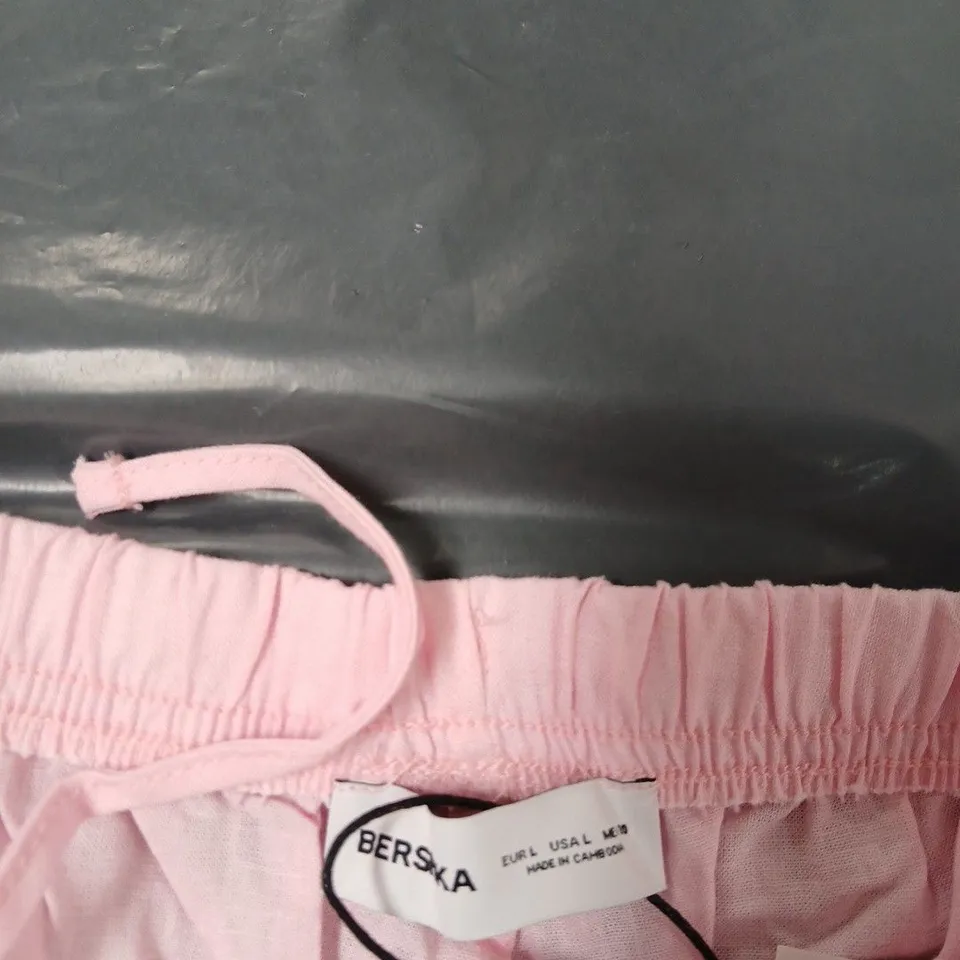 BERKSHA PINK WOMEN'S TROUSERS – SIZE L (EU L / US L)