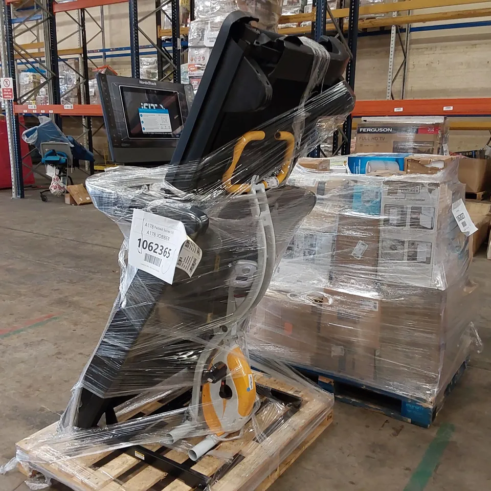 ULTRASPORT EXERCISE BIKE F-BIKE WITH HAND PULSE SE AND NORDICTRACK COMMERCIAL 1750 TREADMILL - UNPROCESSED RAW RETURNS